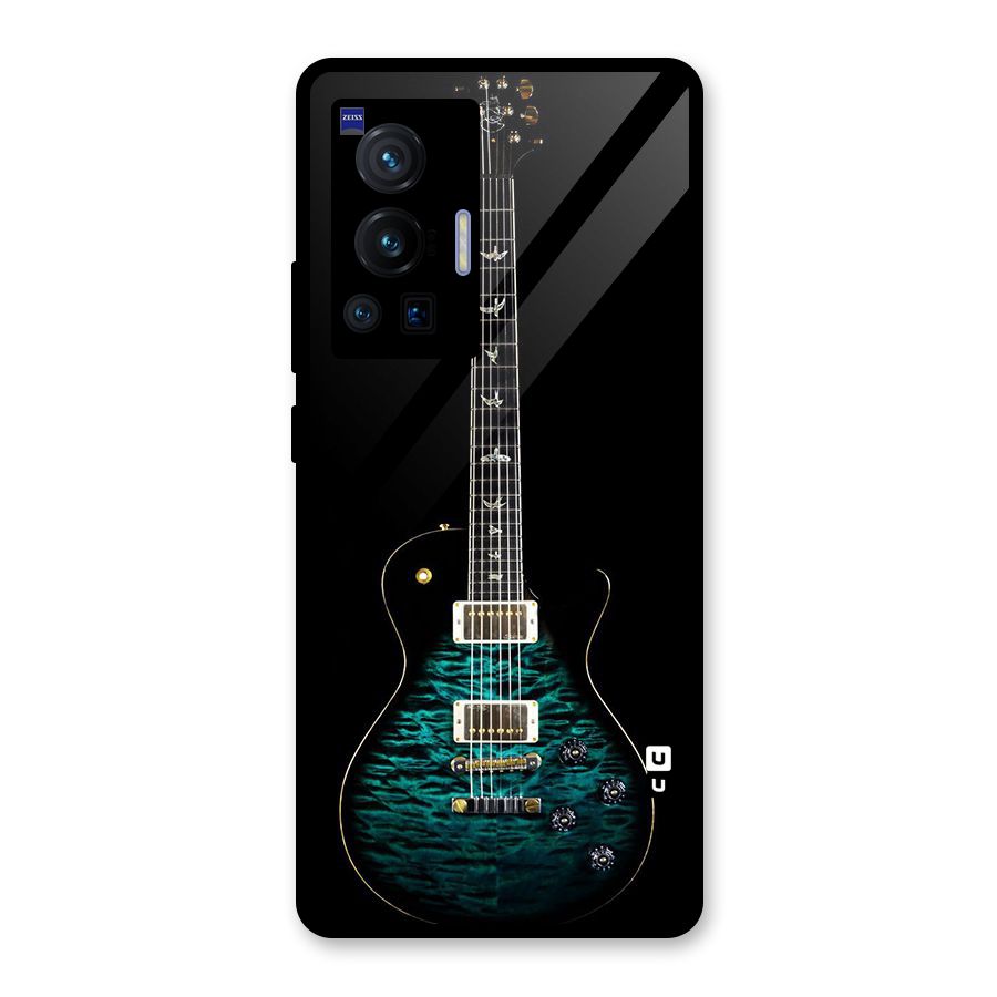 Royal Green Guitar Glass Back Case for Vivo X70 Pro