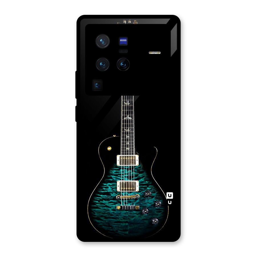 Royal Green Guitar Glass Back Case for Vivo X80 Pro
