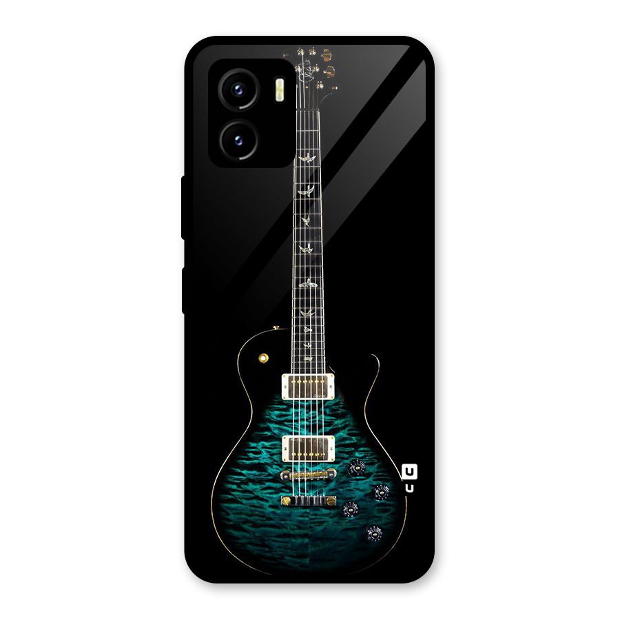 Royal Green Guitar Glass Back Case for Vivo Y15s