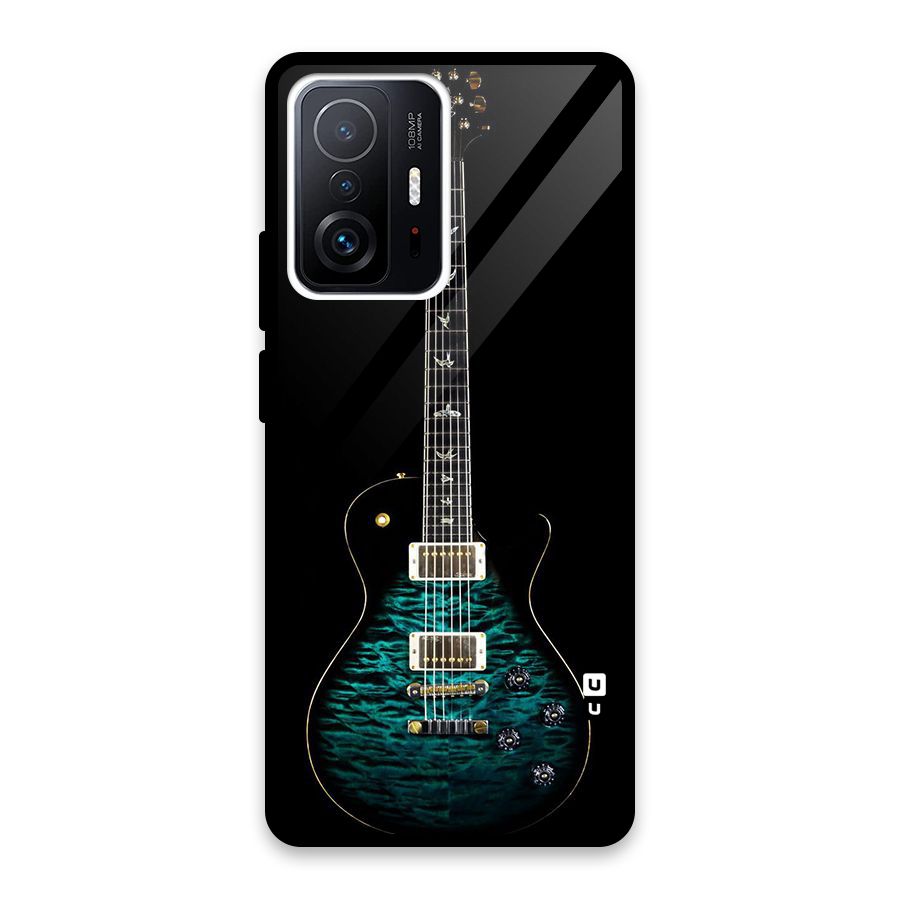 Royal Green Guitar Glass Back Case for Xiaomi 11T Pro
