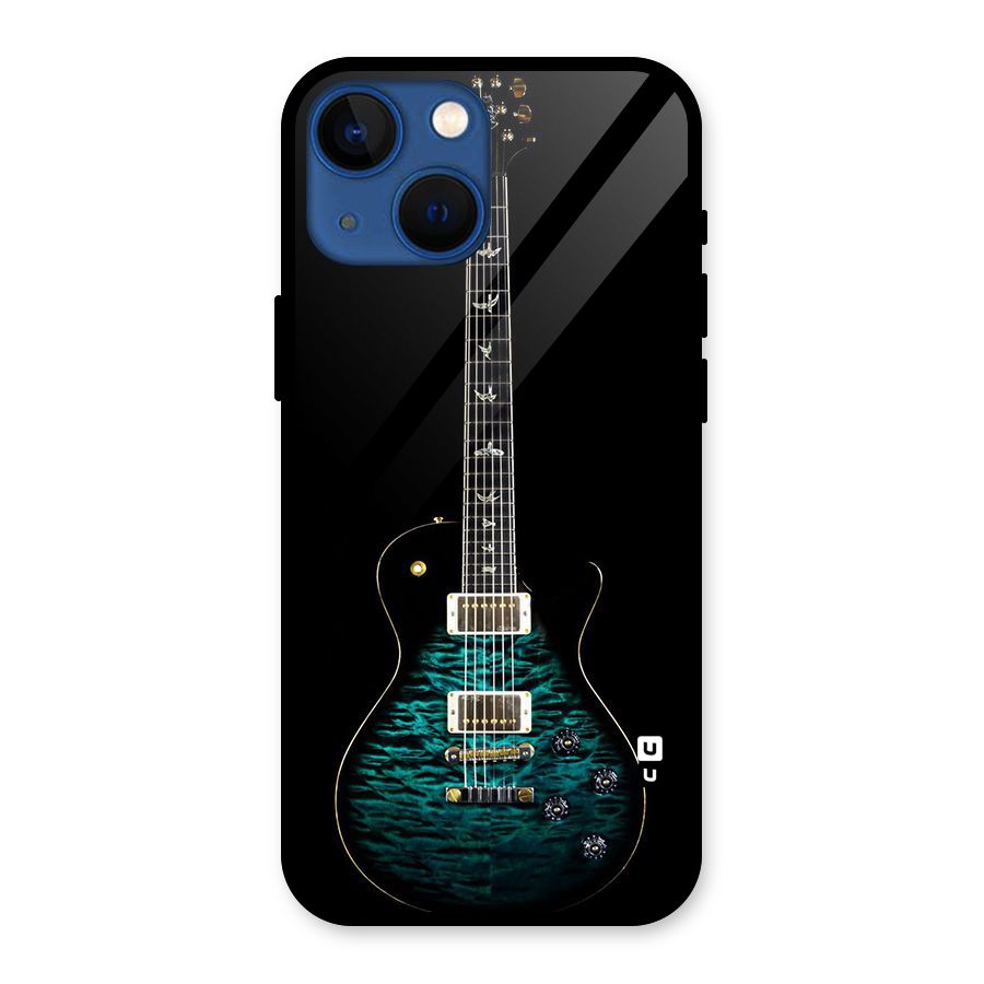 Royal Green Guitar Glass Back Case for iPhone 13 Mini