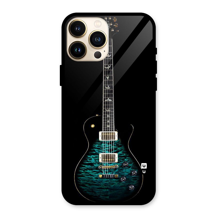 Royal Green Guitar Glass Back Case for iPhone 13 Pro Max