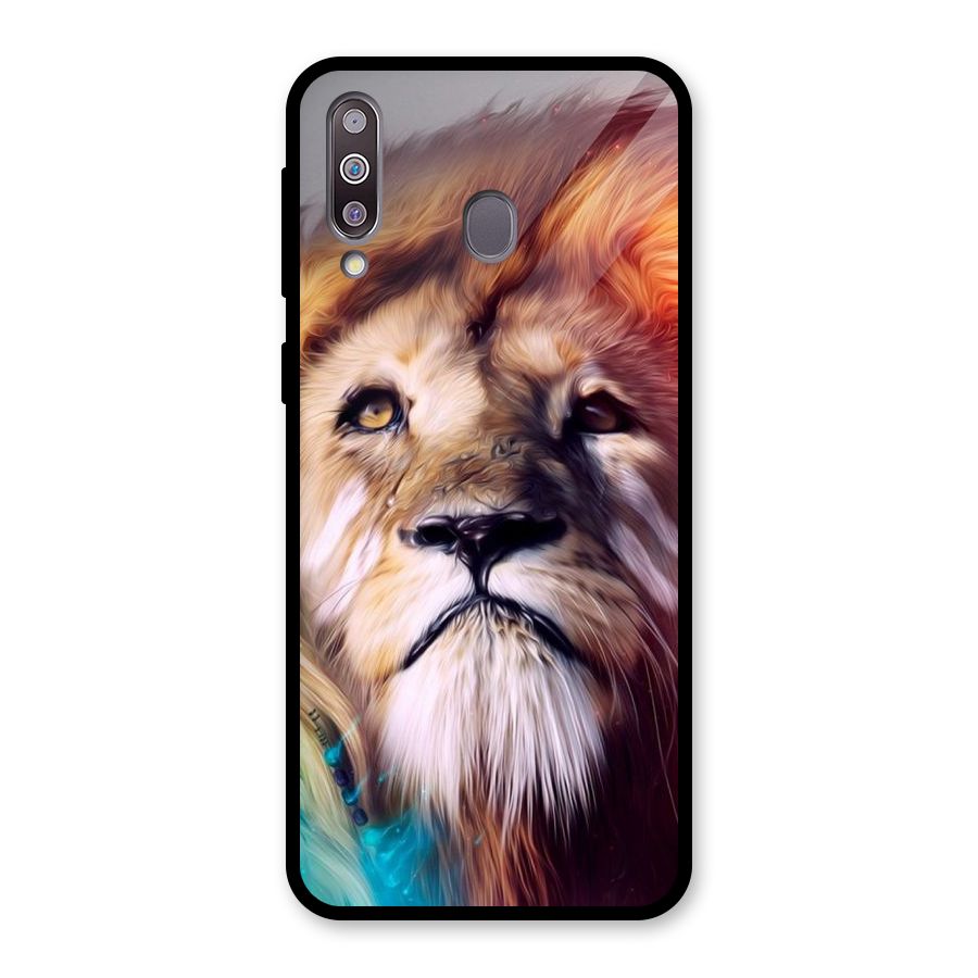 Royal Lion Glass Back Case for Galaxy M30
