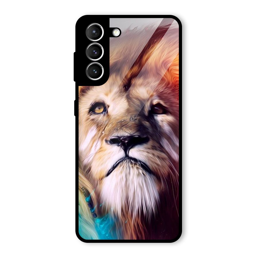 Royal Lion Glass Back Case for Galaxy S21 5G