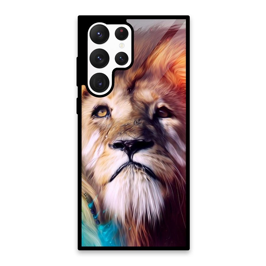 Royal Lion Glass Back Case for Galaxy S22 Ultra 5G