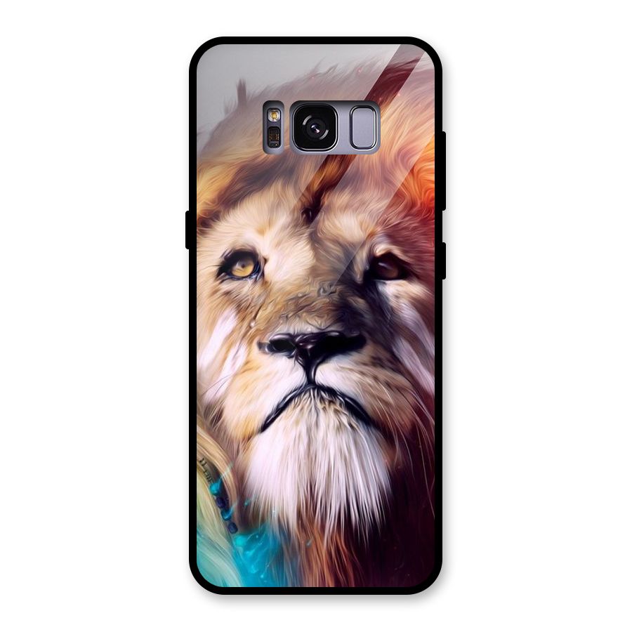 Royal Lion Glass Back Case for Galaxy S8