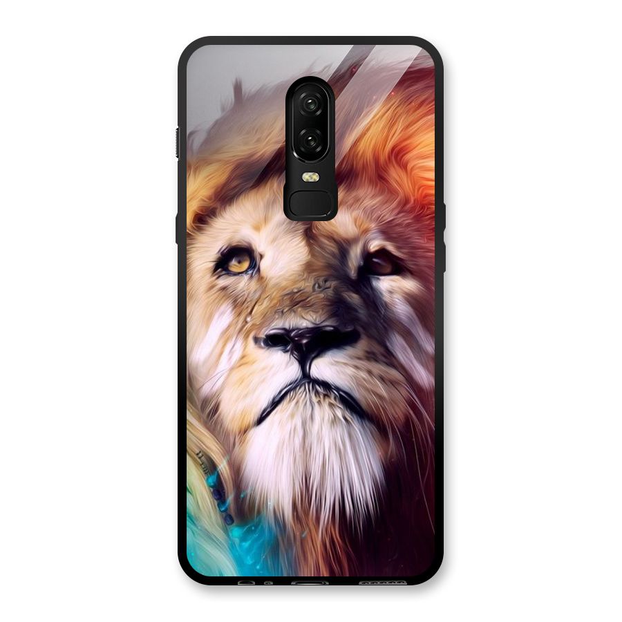 Royal Lion Glass Back Case for OnePlus 6