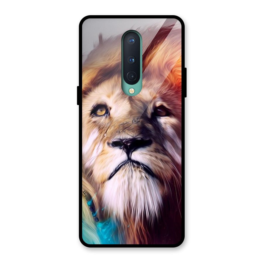 Royal Lion Glass Back Case for OnePlus 8