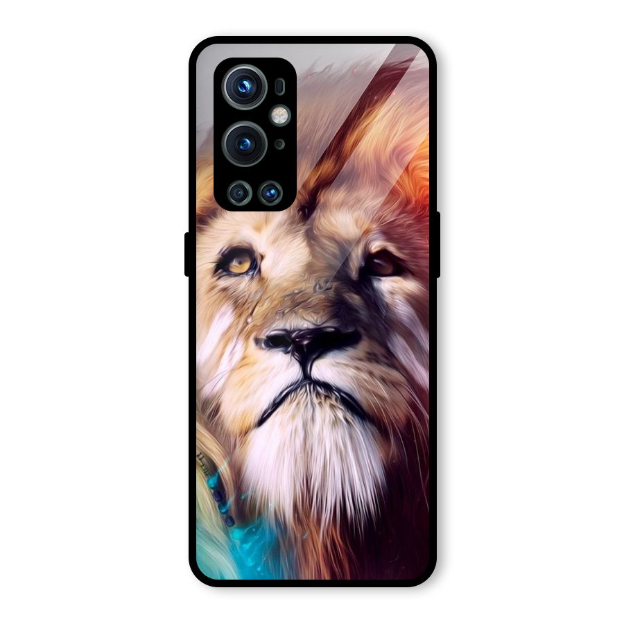 Royal Lion Glass Back Case for OnePlus 9 Pro