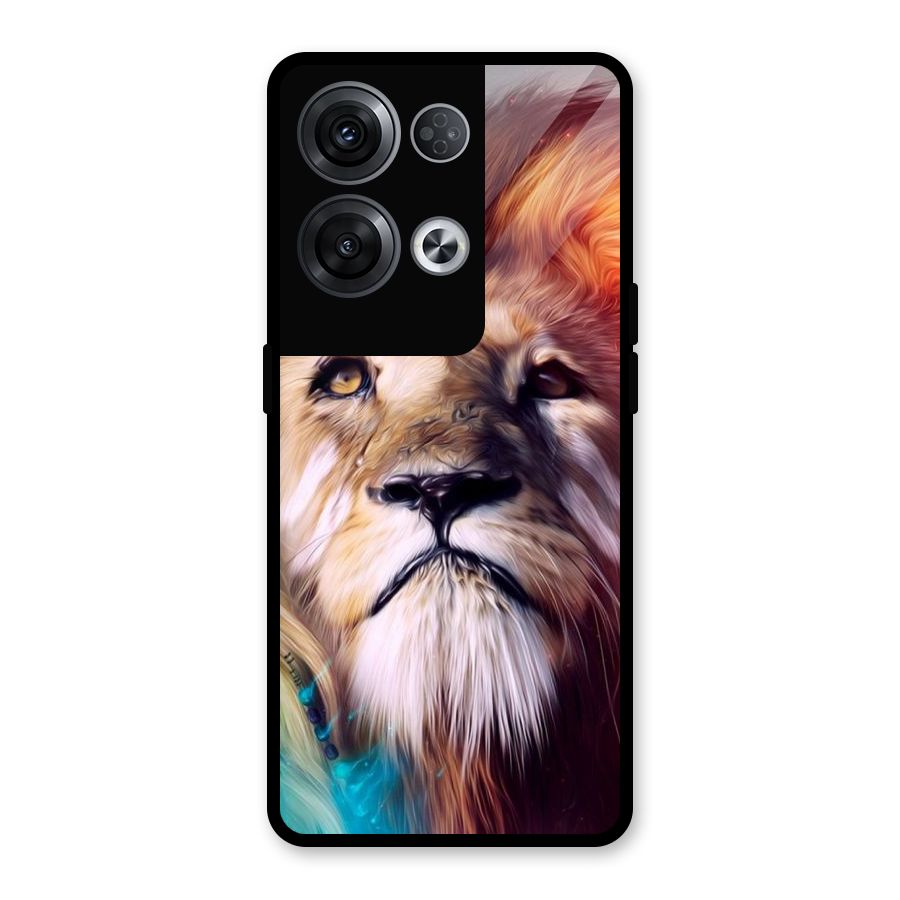 Royal Lion Glass Back Case for Oppo Reno8 Pro 5G