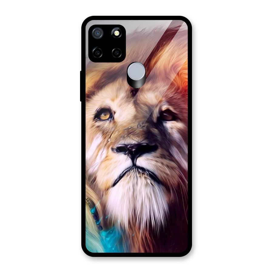 Royal Lion Glass Back Case for Realme C15