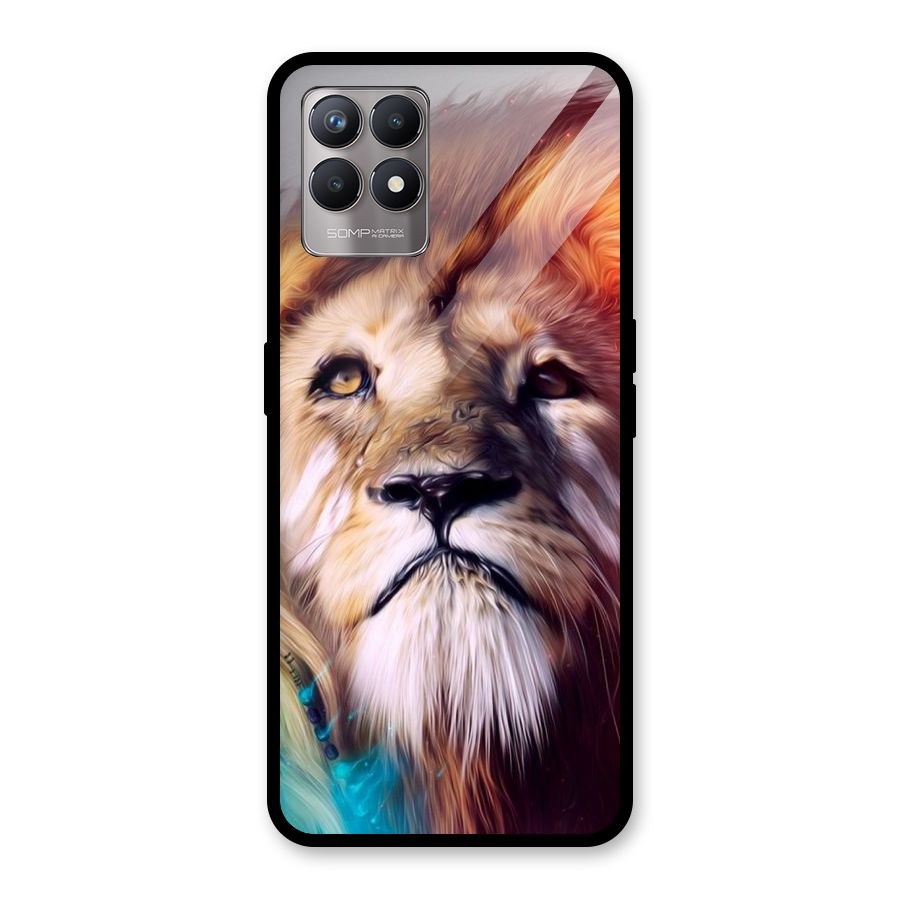 Royal Lion Glass Back Case for Realme Narzo 50