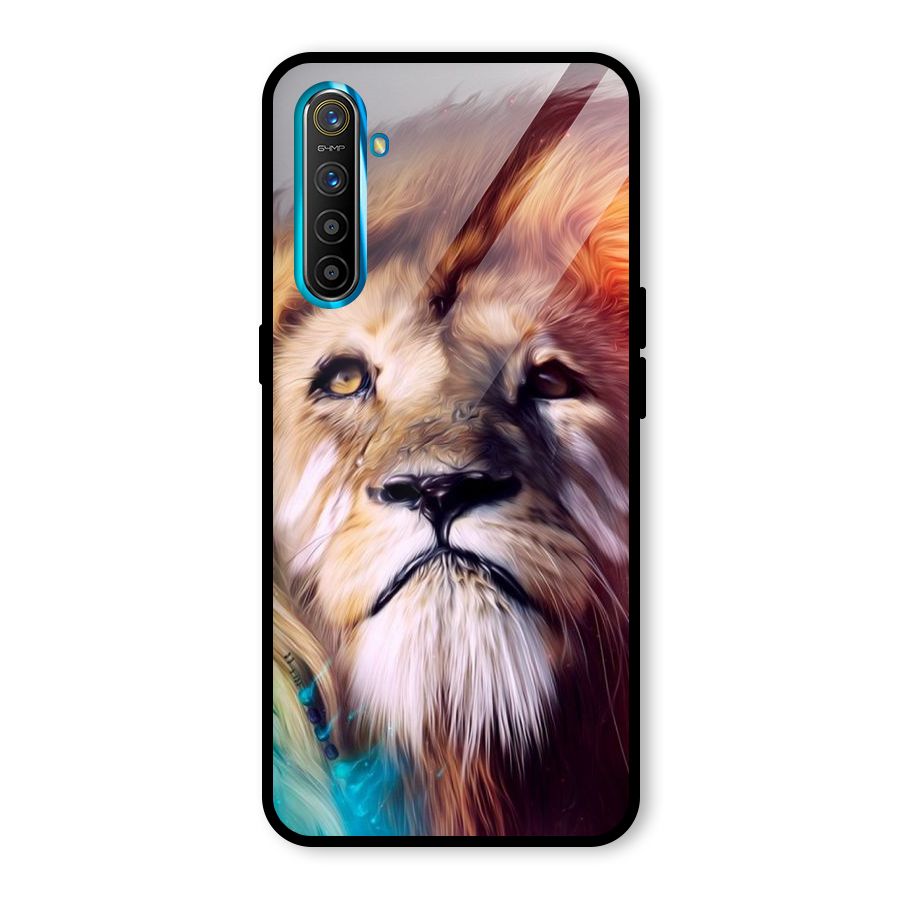 Royal Lion Glass Back Case for Realme X2