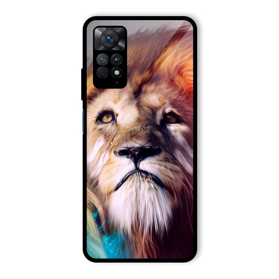Royal Lion Glass Back Case for Redmi Note 11 Pro