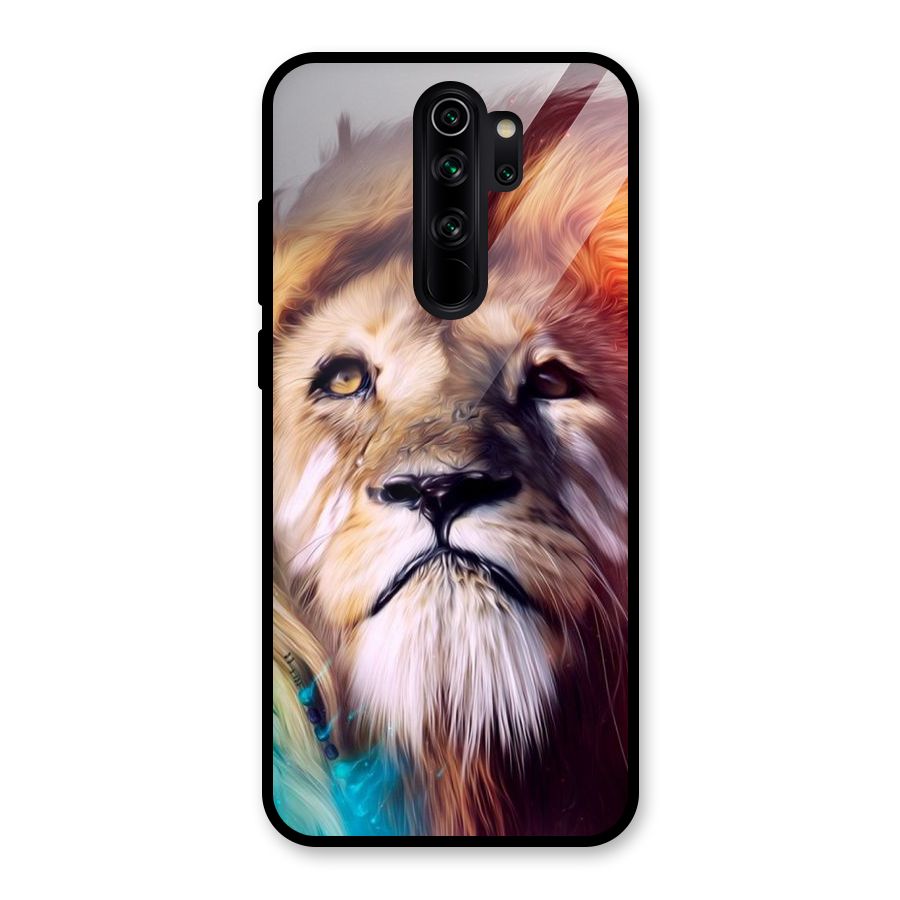 Royal Lion Glass Back Case for Redmi Note 8 Pro