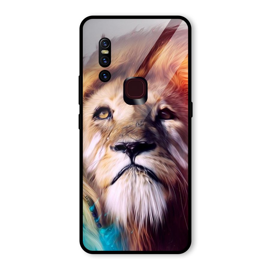 Royal Lion Glass Back Case for Vivo V15