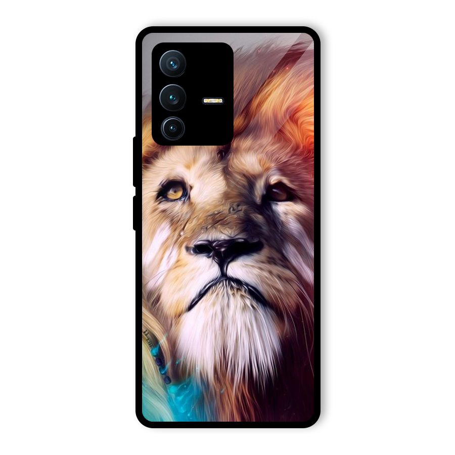Royal Lion Glass Back Case for Vivo V23 Pro
