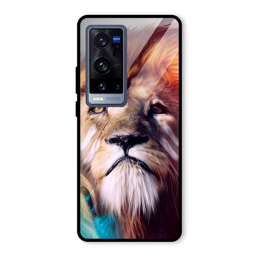 Royal Lion Glass Back Case for Vivo X60 Pro Plus
