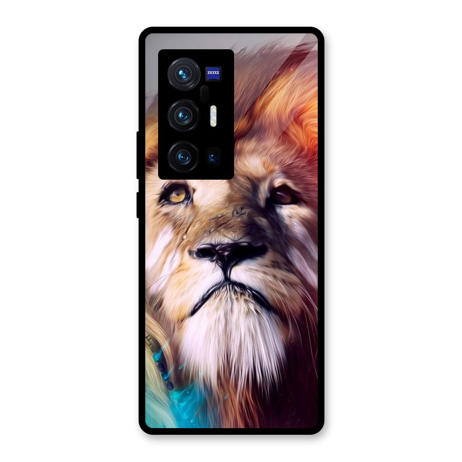 Royal Lion Glass Back Case for Vivo X70 Pro Plus