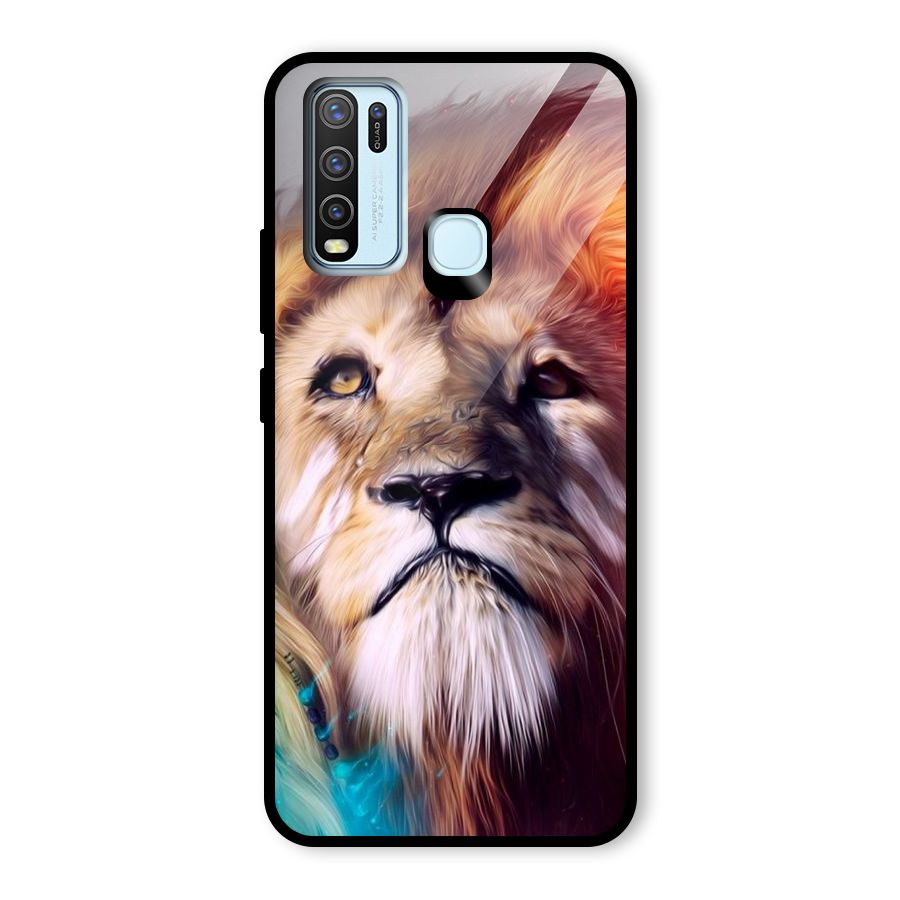 Royal Lion Glass Back Case for Vivo Y30
