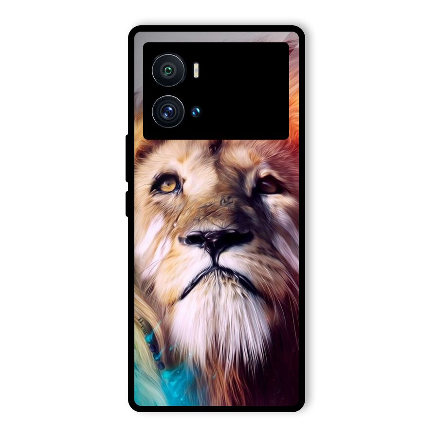Royal Lion Glass Back Case for Vivo iQOO 9 Pro