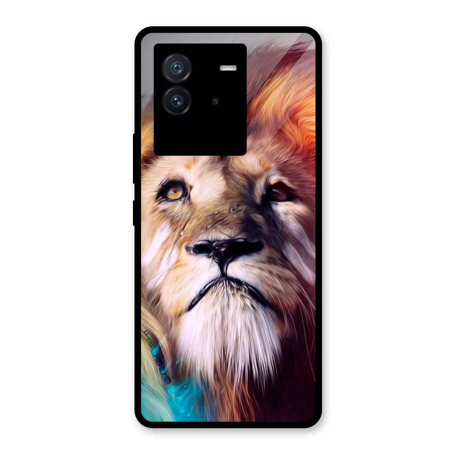 Royal Lion Glass Back Case for Vivo iQOO Neo 6 5G