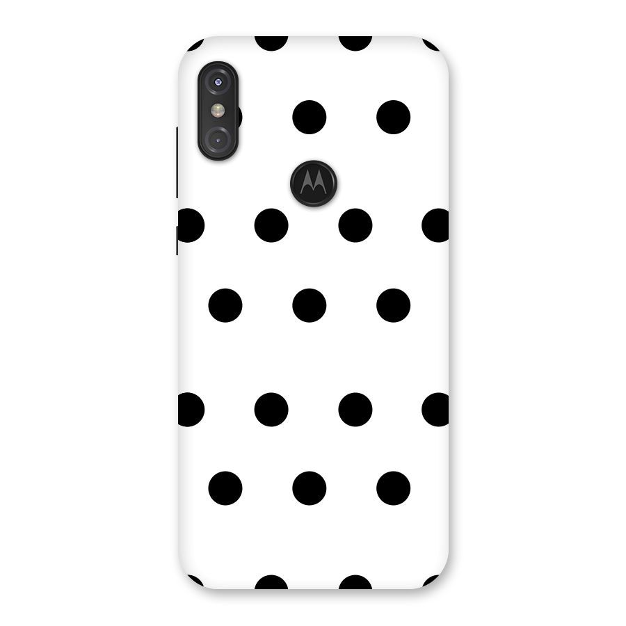 Royal Polka Dots Back Case for Motorola One Power