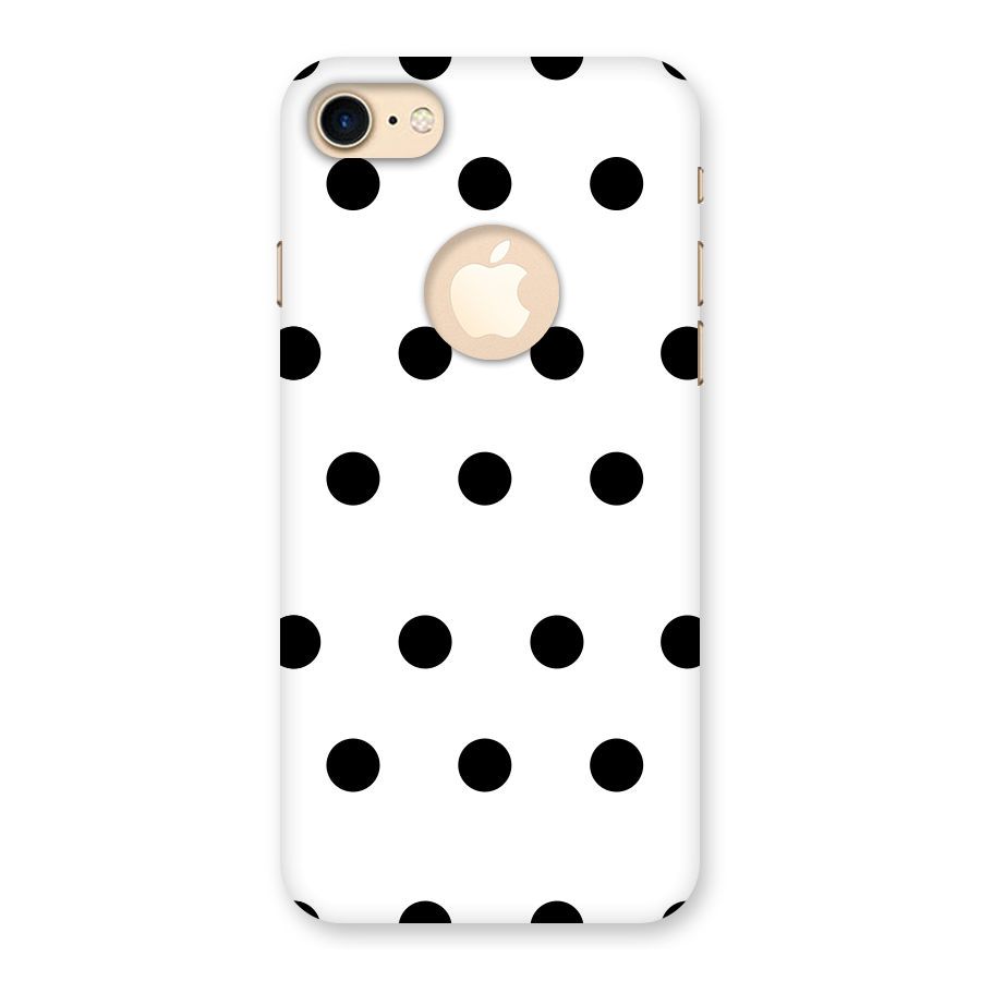 Royal Polka Dots Back Case for iPhone 7 Logo Cut