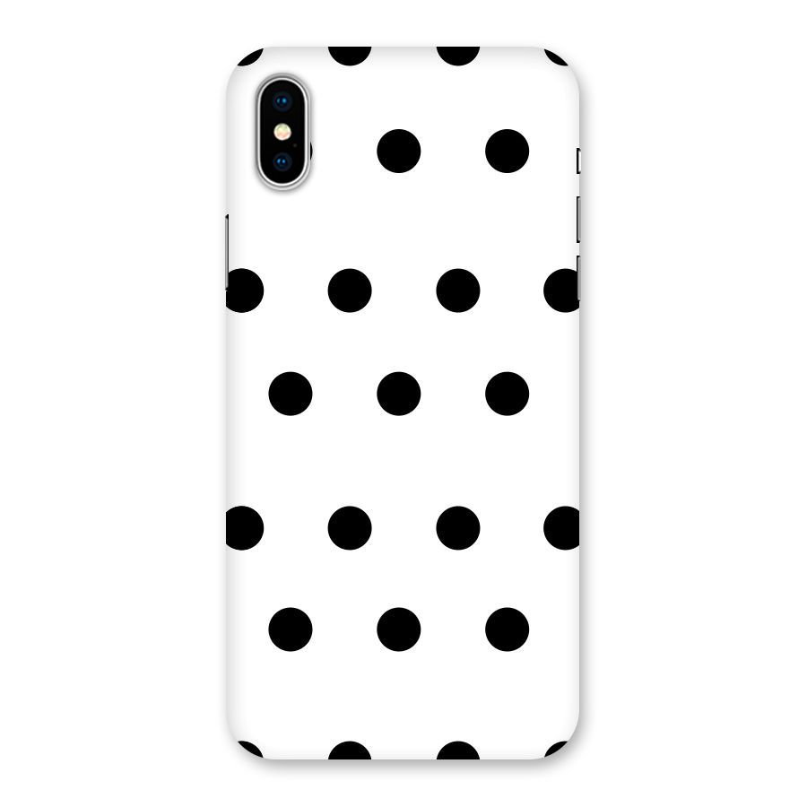 Royal Polka Dots Back Case for iPhone XS