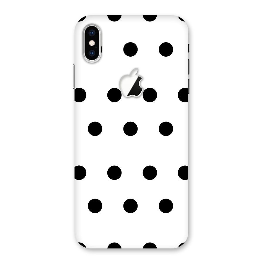 Royal Polka Dots Back Case for iPhone XS Max Apple Cut