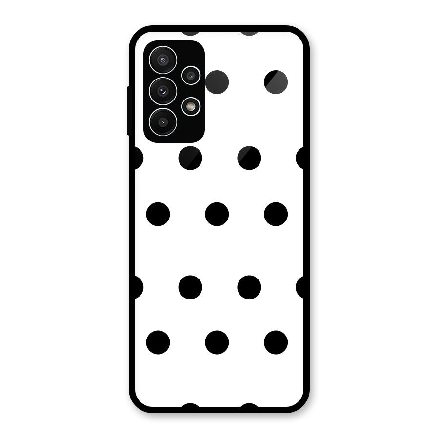 Royal Polka Dots Glass Back Case for Galaxy A23