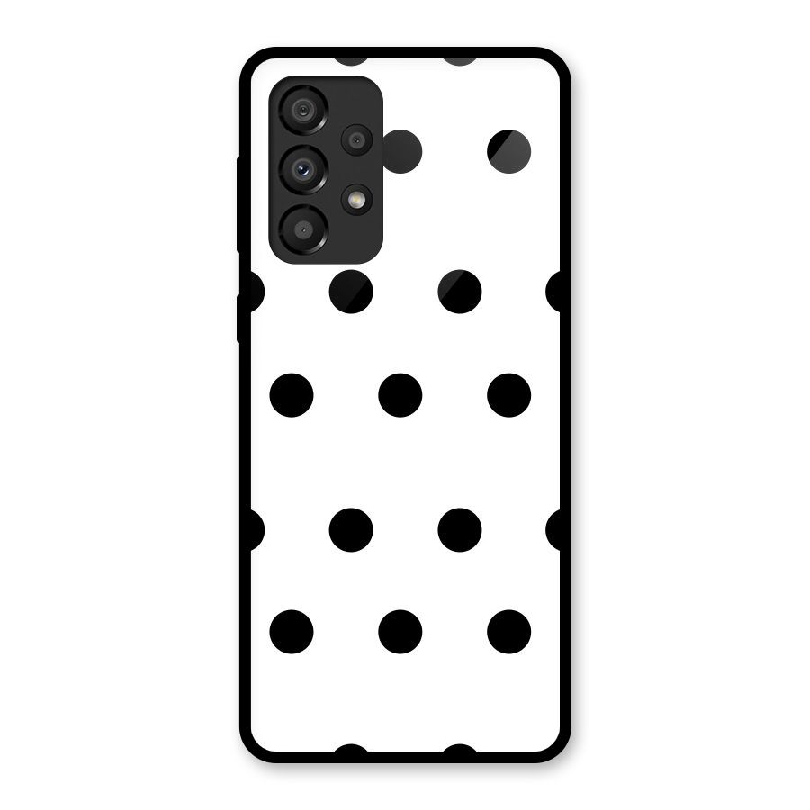 Royal Polka Dots Glass Back Case for Galaxy A33 5G