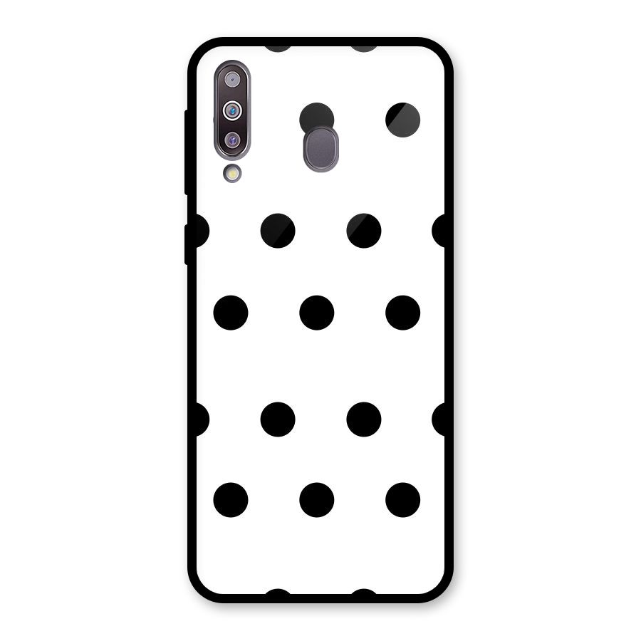 Royal Polka Dots Glass Back Case for Galaxy M30