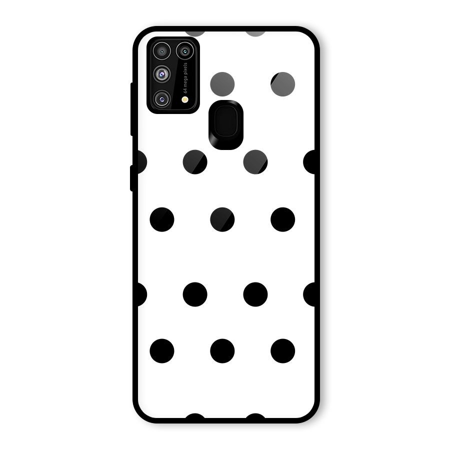 Royal Polka Dots Glass Back Case for Galaxy M31