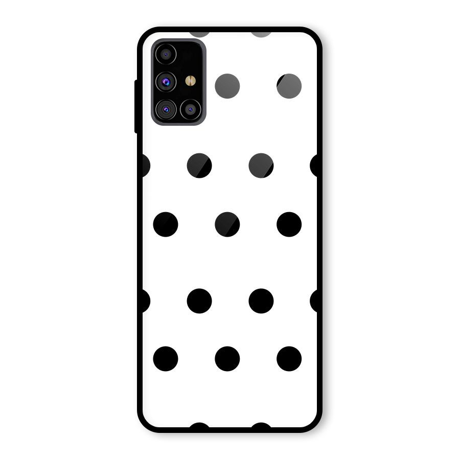 Royal Polka Dots Glass Back Case for Galaxy M31s