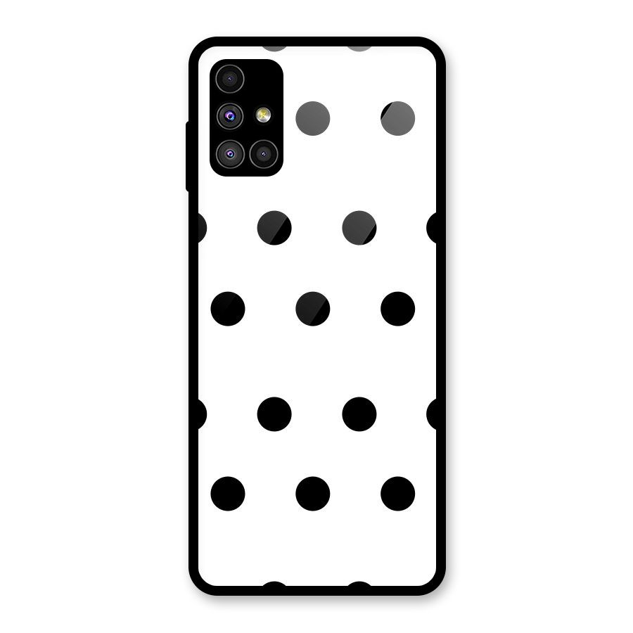 Royal Polka Dots Glass Back Case for Galaxy M51