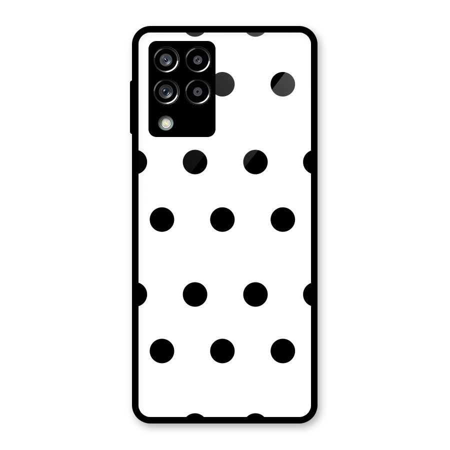Royal Polka Dots Glass Back Case for Galaxy M53 5G