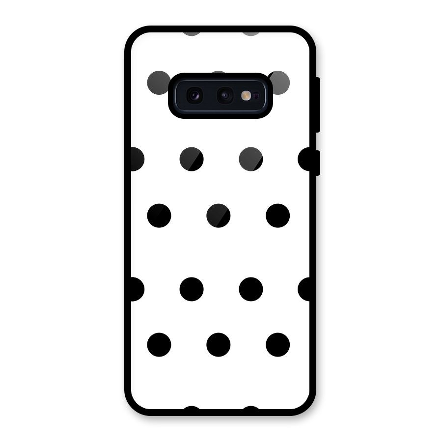 Royal Polka Dots Glass Back Case for Galaxy S10e