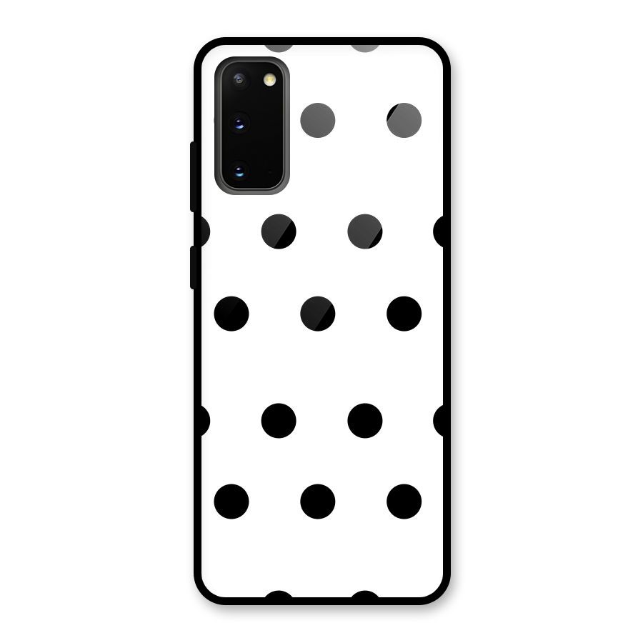 Royal Polka Dots Glass Back Case for Galaxy S20