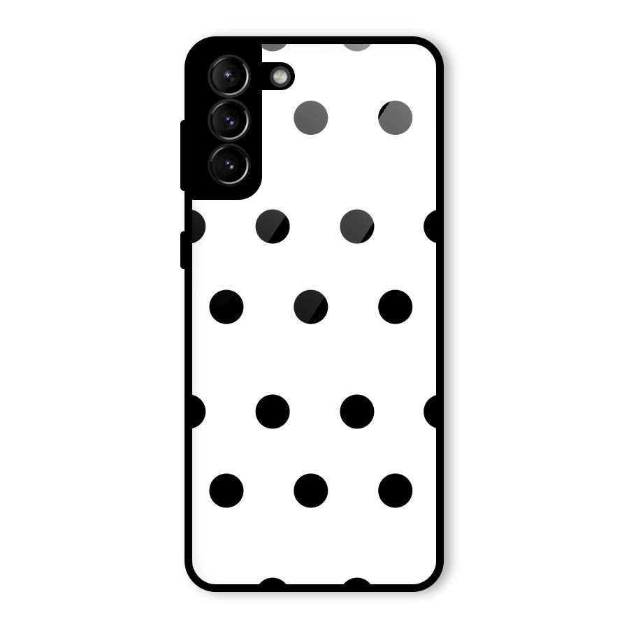 Royal Polka Dots Glass Back Case for Galaxy S21 Plus