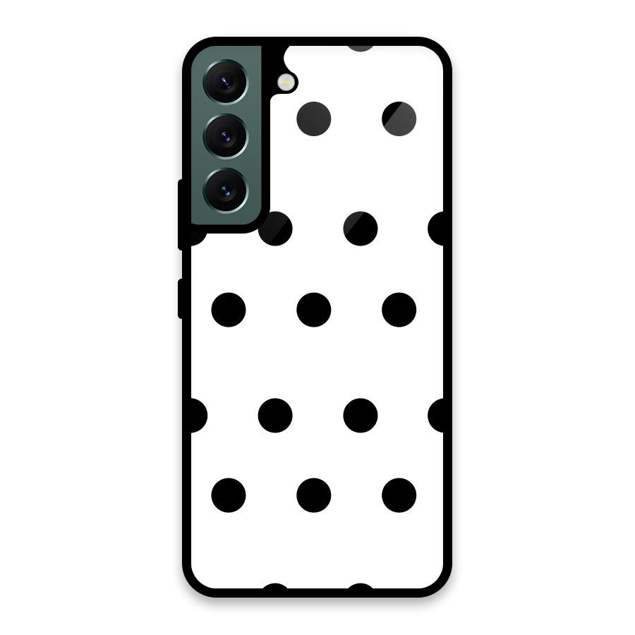 Royal Polka Dots Glass Back Case for Galaxy S22 5G