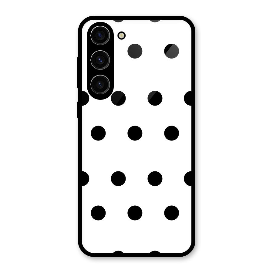 Royal Polka Dots Glass Back Case for Galaxy S23 Plus