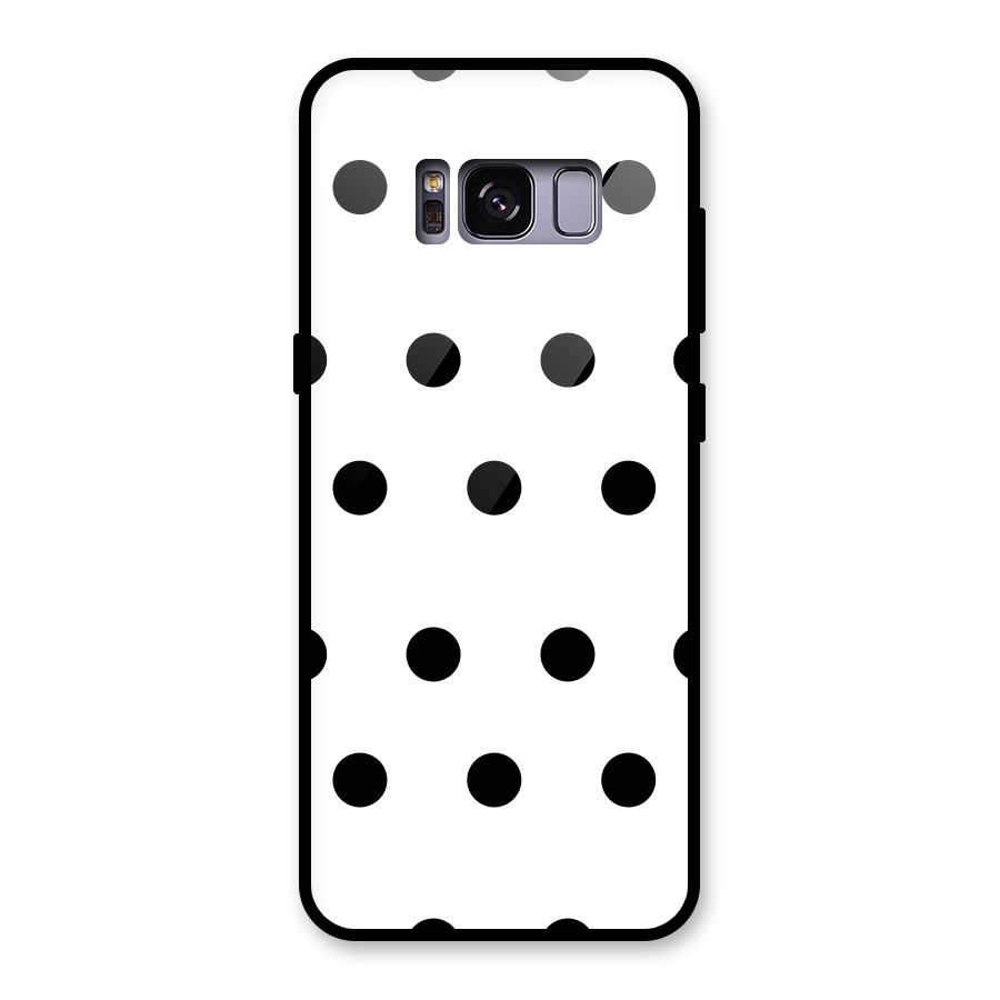 Royal Polka Dots Glass Back Case for Galaxy S8