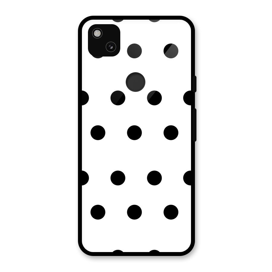 Royal Polka Dots Glass Back Case for Google Pixel 4a