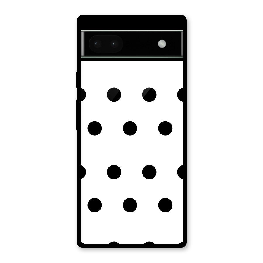 Royal Polka Dots Glass Back Case for Google Pixel 6a