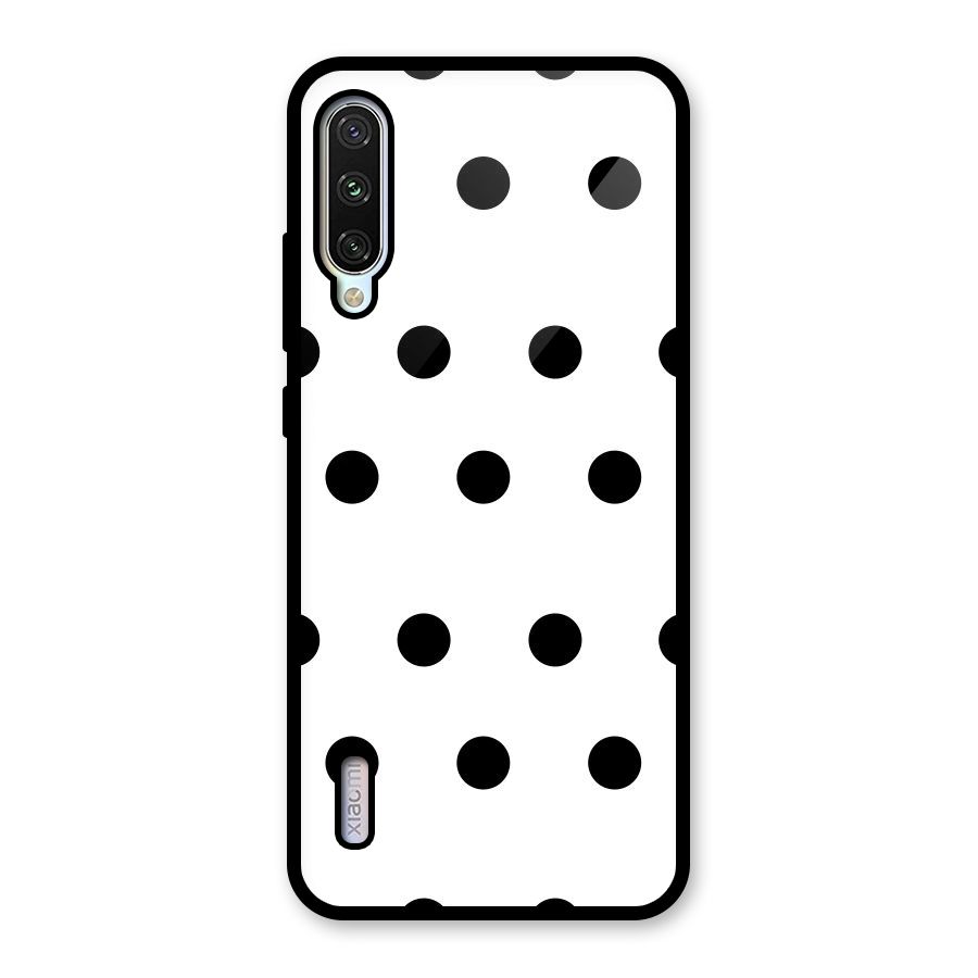 Royal Polka Dots Glass Back Case for Mi A3