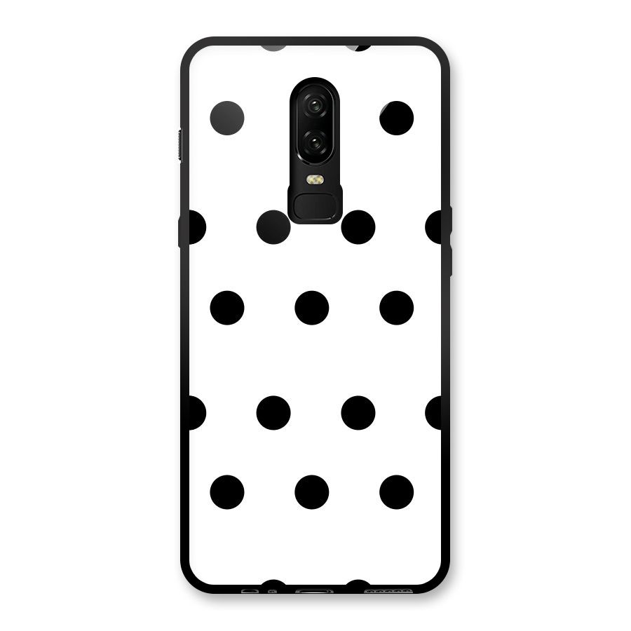 Royal Polka Dots Glass Back Case for OnePlus 6
