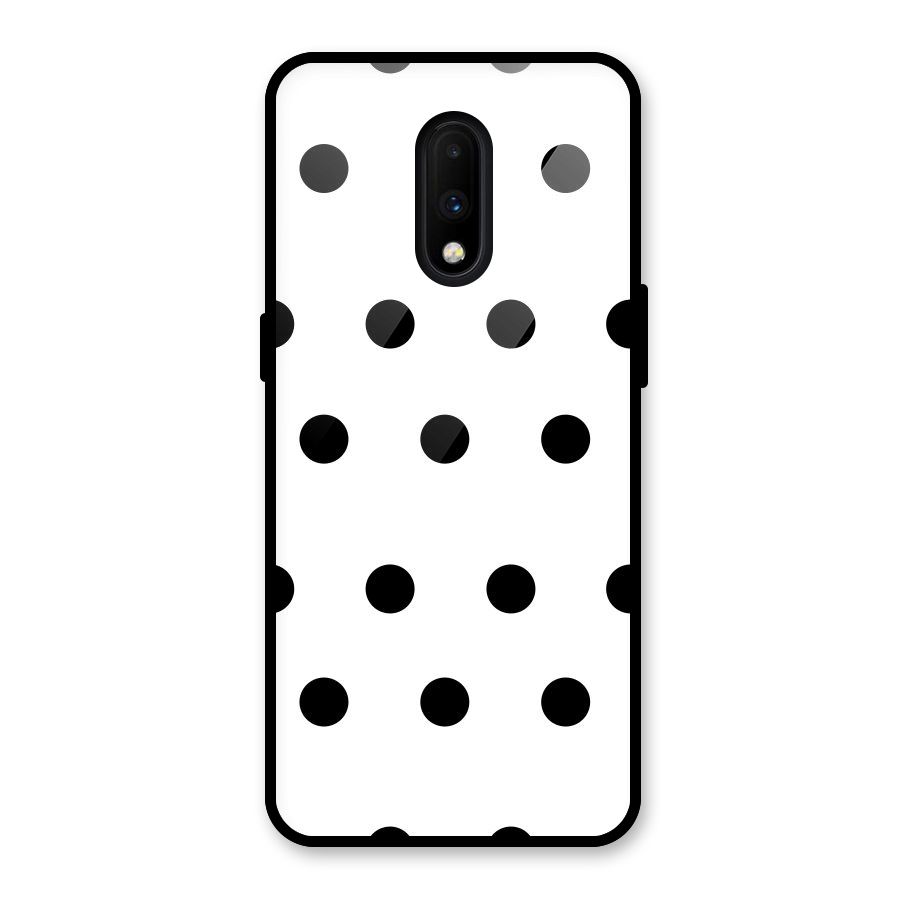 Royal Polka Dots Glass Back Case for OnePlus 7