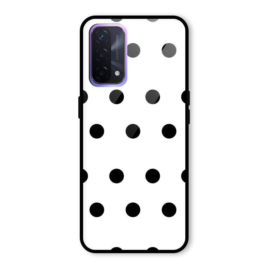 Royal Polka Dots Glass Back Case for Oppo A74 5G