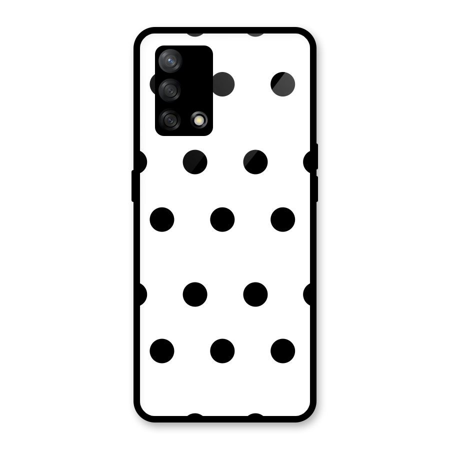 Royal Polka Dots Glass Back Case for Oppo F19